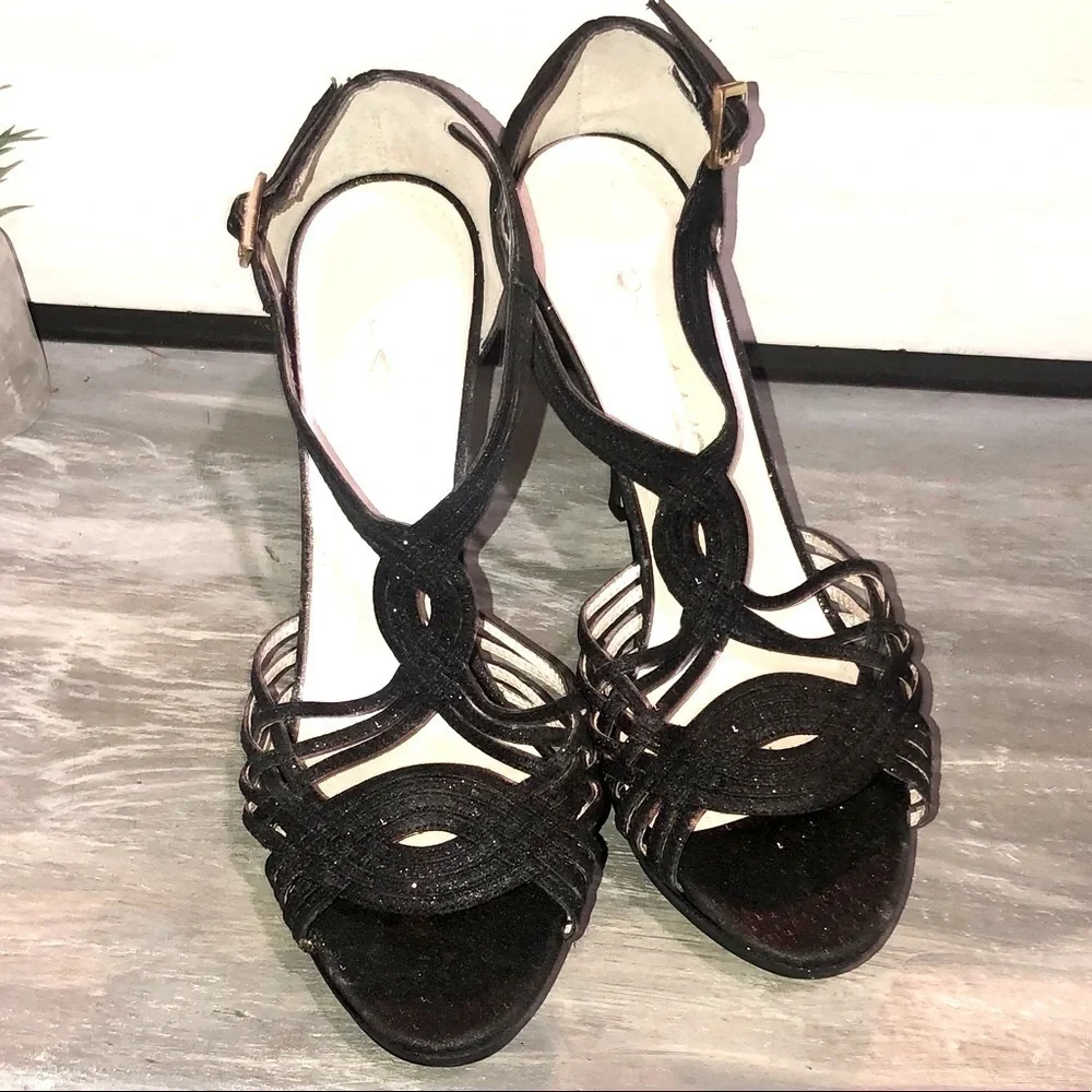 Caparros black shimmery Heels Size 8